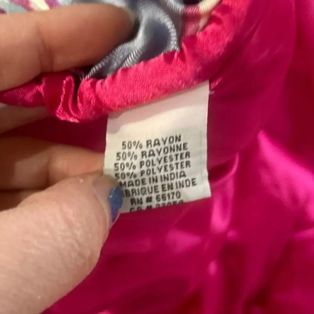 Vintage Y2K Urban Outfitters Pink Satin Floral Boho Psychedelic Elle Woods Quilt